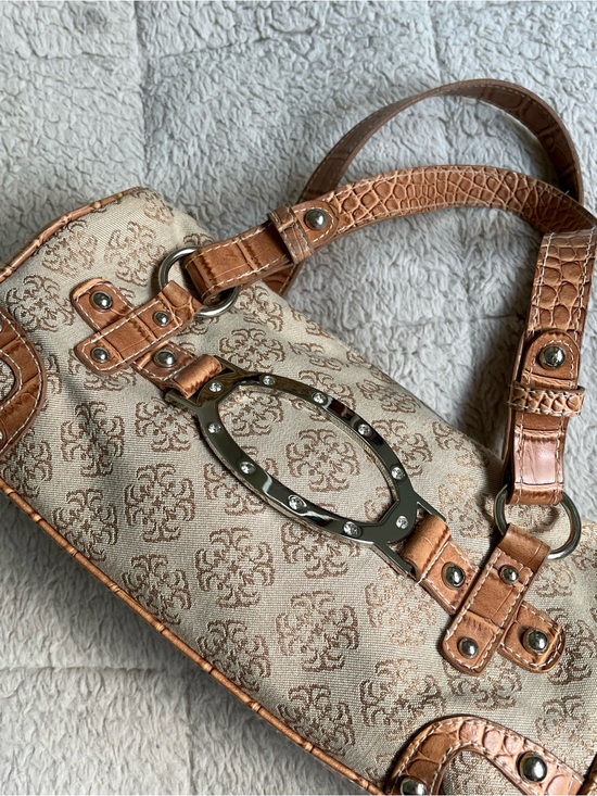 Handbags - Y2K Vintage WHATEVER Baguette Bag with Sparkling Silver Hardware & Rhinestones